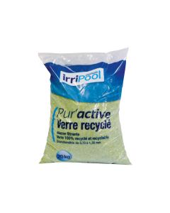Masse filtrante en verre recycle Irripool