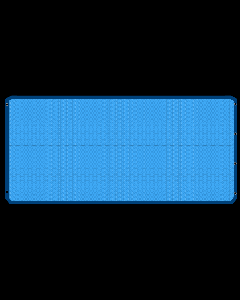 Bâche 4 côtés bordée bleue 500 microns SOLAR-8