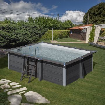 Piscine composite rectangulaire 4,66 x 3,26 x 1,24 m GRÉ