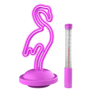 Thermométre Neon Flamant