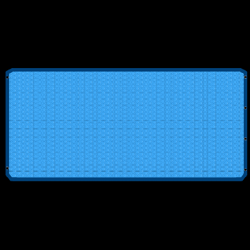 Bâche bordée 4 côtés standard 500 microns - 8 x 4 m