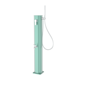 Douche Solaire de Jardin Nui 22L Aluminium Vert d'eau