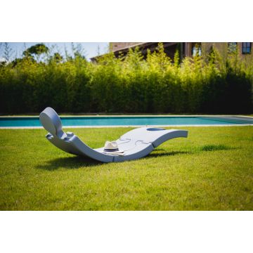 Bain de Soleil Flottant HOOM - Gris 