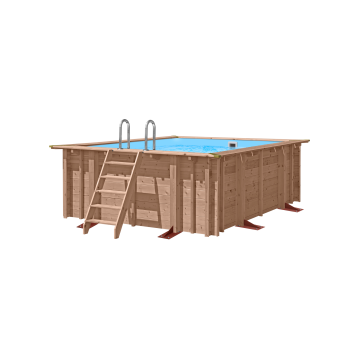 Piscine Hors-Sol Bois Seashell Happiness 4,13 m x 3,22 m x 1,22 m