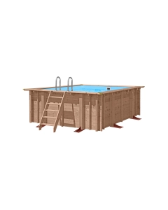 Piscine Hors-Sol Bois Seashell Happiness 4,13 m x 3,22 m x 1,22 m