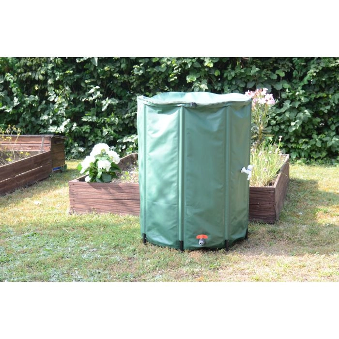 Récupérateur d'eau 250L souple et pliable 