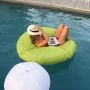 Coussin gonflable vert