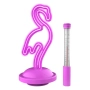 Thermométre Neon Flamant