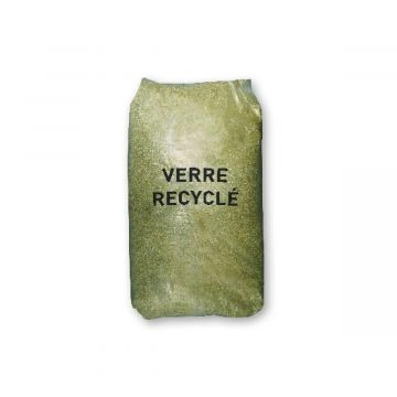 Masse filtrante en verre recycle