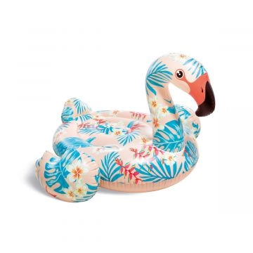 Matelas gonflable flamant rose tropical Intex