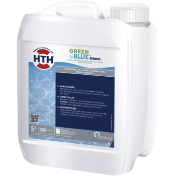 HTH Green to Blue Shock 5 L – Traitement eau verte piscine